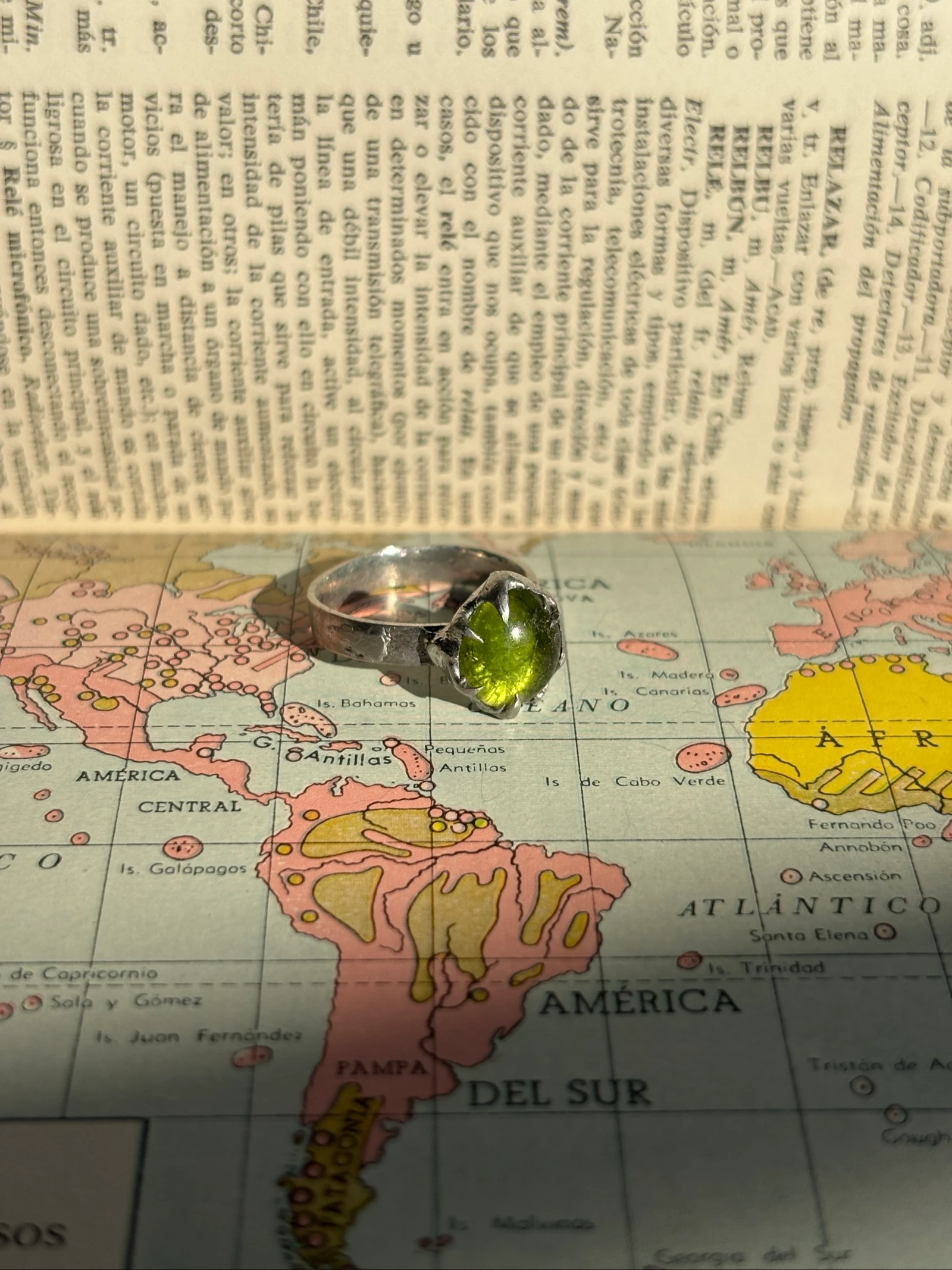 Anillo de cobre y vidrio fundido – photo 2